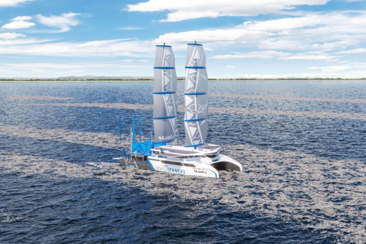 a small boat in a body of water