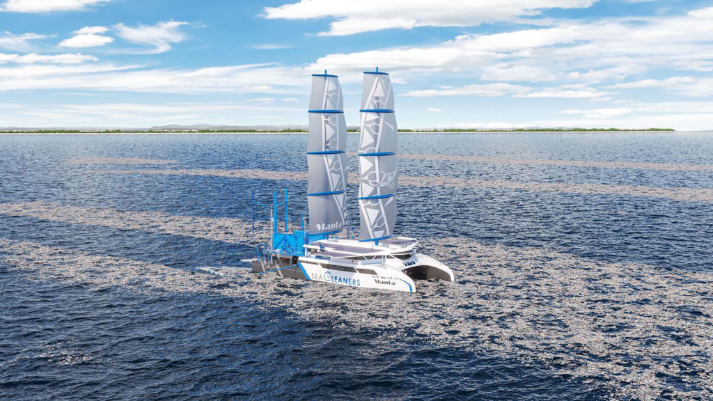a small boat in a body of water